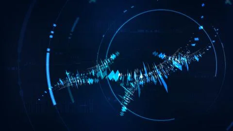 Technological encryption future abstract data sync hud background vector Stock Illustration