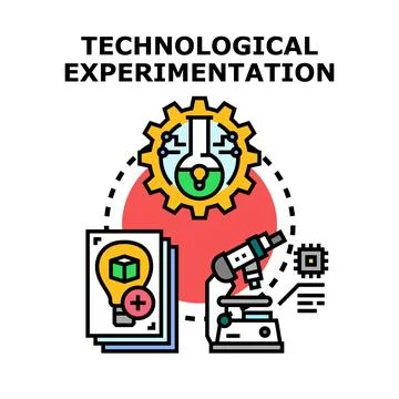 Technological experimentation concept for engineering and development Stock Illustration