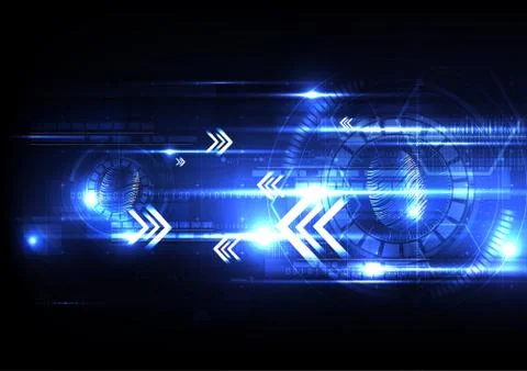 Technological fingerprint scanning hud security vector background abstract Stock Illustration