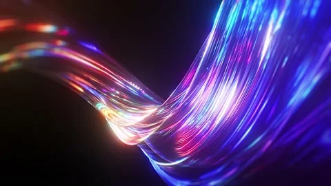 Technological Flow Of Energy Rays Video stock 202064327