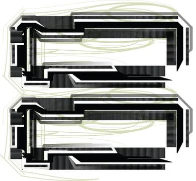 Technological font symbol Stock Illustration