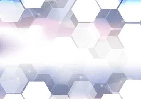 Technological future connection hexagon abstract background vector Stock Illustration