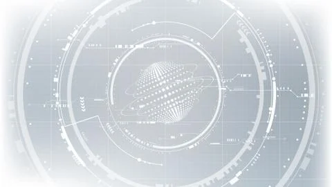 Technological future cyber interface global abstract background template vect Stock Illustration