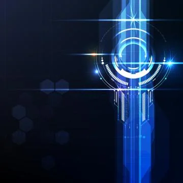 Technological future intelligent abstract background vector Stock Illustration