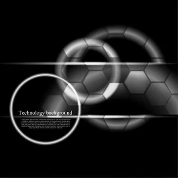 Technological future intelligent  abstract dark background vector Stock Illustration