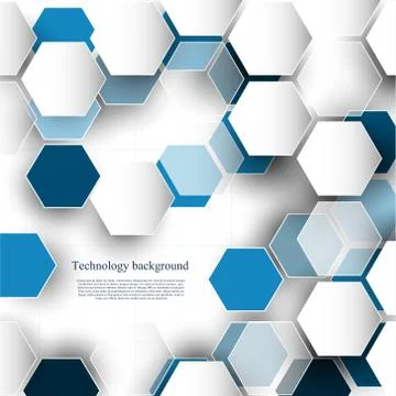 Technological future intelligent geometric abstract background vector Stock Illustration