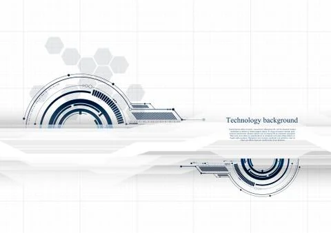 Technological future intelligent interface abstract background template vecto Stock Illustration
