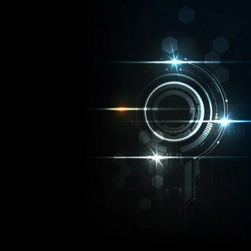 Technological future intelligent interface abstract background vector イラスト素材