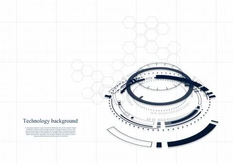 Technological future intelligent interface connection abstract background vec イラスト素材