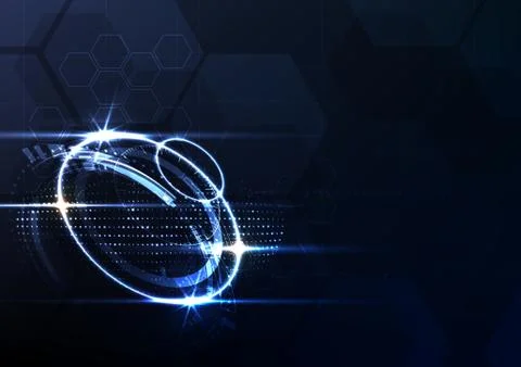 Technological future intelligent system interface abstract background vector イラスト素材