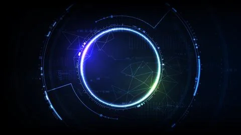 Technological future interface encryption abstract background template vector Stock Illustration