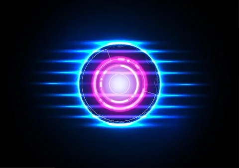 Technological future neon connection platform abstract background vector Stock Illustration