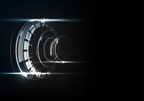 Technological future space system abstract background vector Stock Illustration