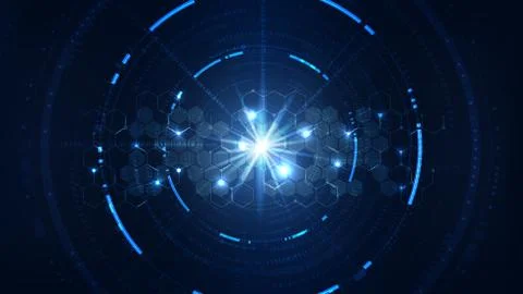 Technological future system cyberspace encryption interface background vector Stock Illustration