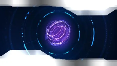 Technological future system cyberspace interface background vector イラスト素材