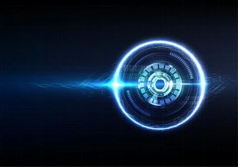 Technological futuristic intelligent sparkling interface abstract background Stock Illustration