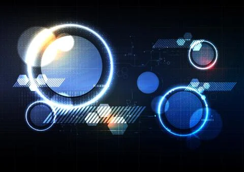 Technological futuristic interface system abstract background vector Stock Illustration
