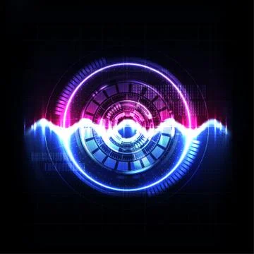 Technological futuristic interface system combined abstract background vector Stock Illustration