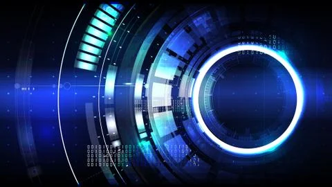 Technological futuristic modern interface abstract background vector Stock Illustration