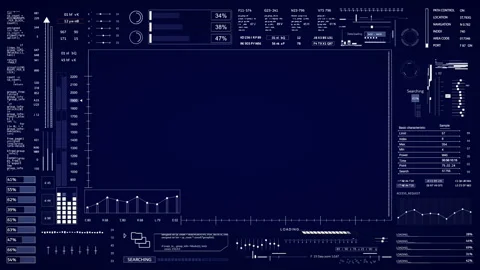 Technological futuristic SciFi display. Video stock 135918529