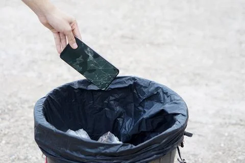Technological  garbage management. Stock Photos