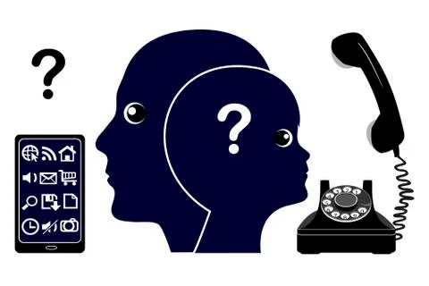 Technological Generation Gap Stock Illustration
