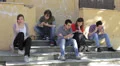 technological generation - Group of friends mobile phone, cell phone HD Footage
