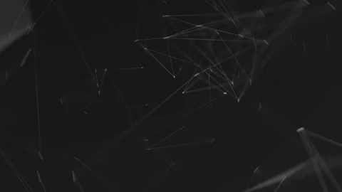 Technological Geometric Abstract Background with Plexus Lines and Triangles. Stock Footage 153767504