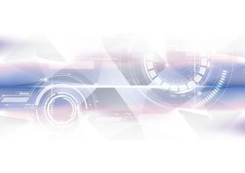 Technological geometric colorful horizontal interface abstract background vec Stock Illustration