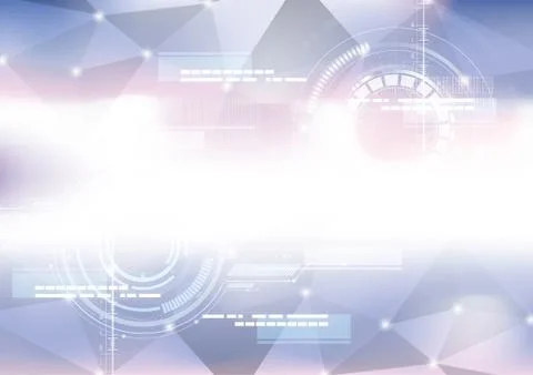 Technological geometric colorful scanning interface abstract background vecto Stock Illustration