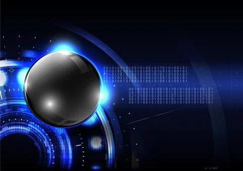 Technological global button modern sphere abstract background vector Stock Illustration