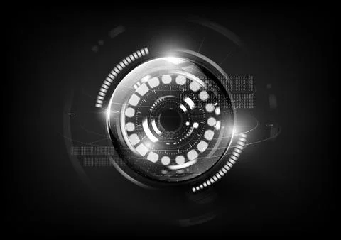 Technological global communication interface modern sphere abstract backgroun Stock Illustration