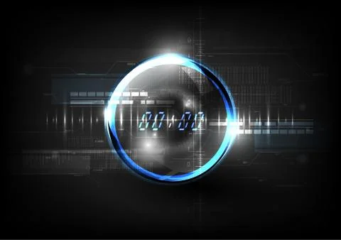 Technological global communication time modern sphere abstract background vec Stock Illustration