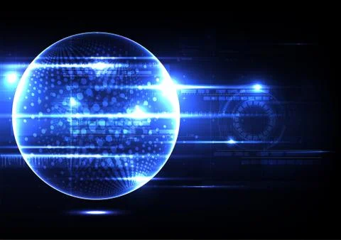 Technological global connection security vector background abstract Stock Illustration