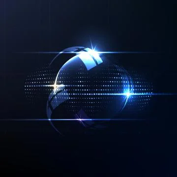 Technological global intellegent abstract background vector Stock Illustration