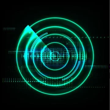 Technological global radar modern abstract background vector Stock Illustration