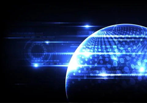 Technological global security vector background abstract Stock Illustration