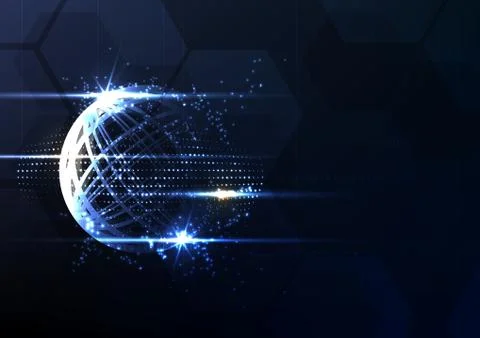 Technological globalization data abstract background vector Stock Illustration