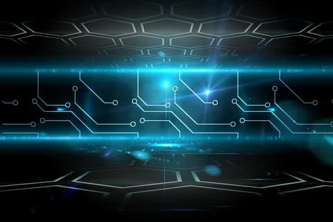 Technological glowing background イラスト素材