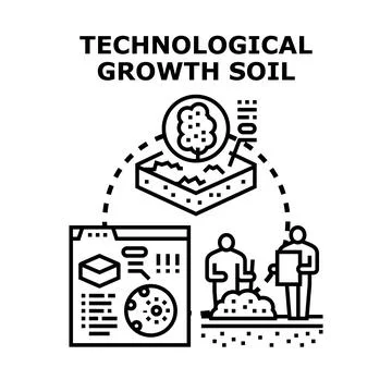 Technological growth soil concept vector illustration Stock Illustration
