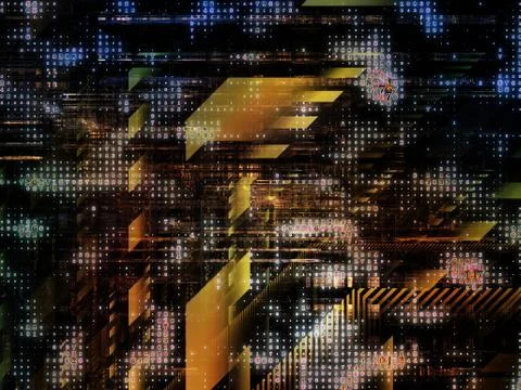 Technological Grunge Texture. Illustrazione stock