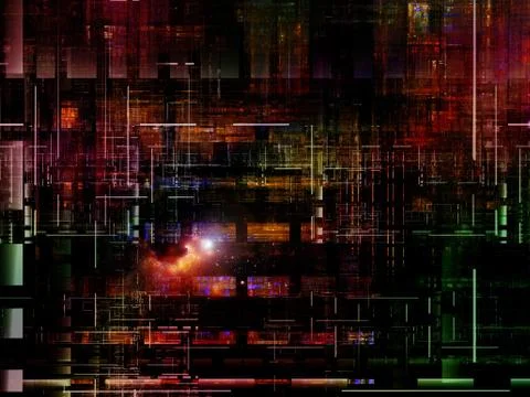 Technological Grunge Texture. Illustrazione stock