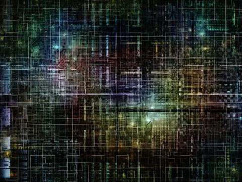 Technological Grunge Texture. Stock Illustration