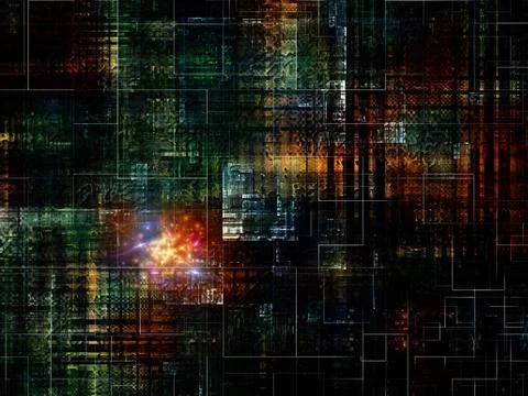 Technological Grunge Texture. Illustrazione stock