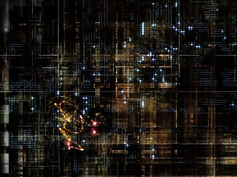 Technological Grunge Texture. Stock Illustration