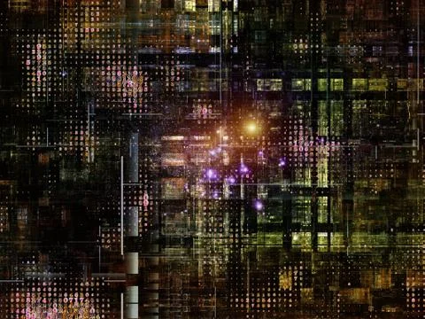 Technological Grunge Texture. Illustrazione stock