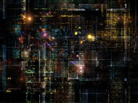 Technological Grunge Texture. Illustrazione stock