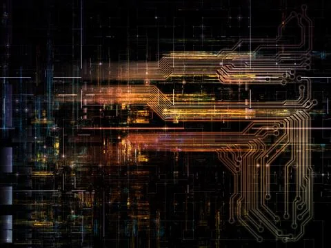 Technological Grunge Texture. Illustrazione stock