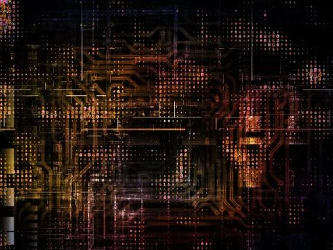 Technological Grunge Texture. Illustrazione stock