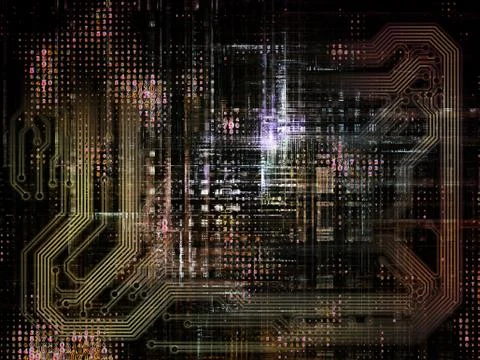 Technological Grunge Texture. Stock Illustration